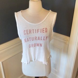 B Original Top White Stretchy Tank Graphic Womens Small